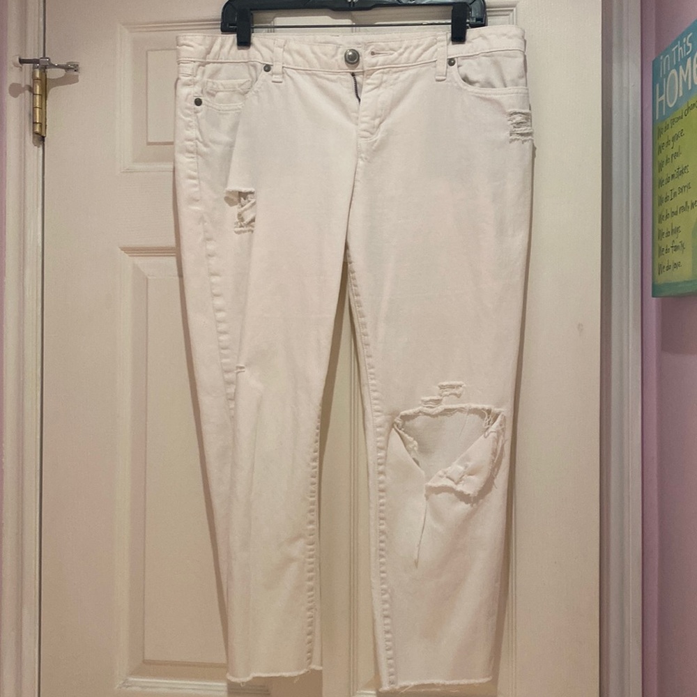 LC white ripped jeans